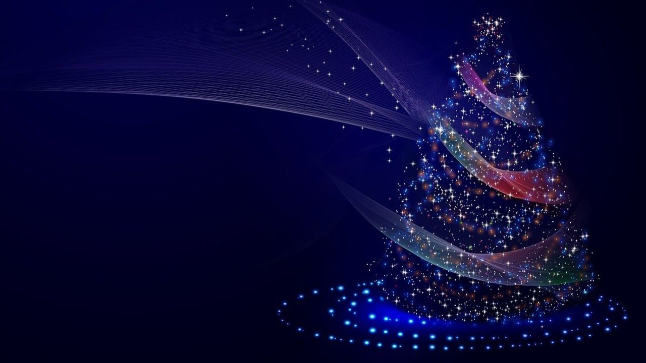 vigilia, albero di natale illuminato