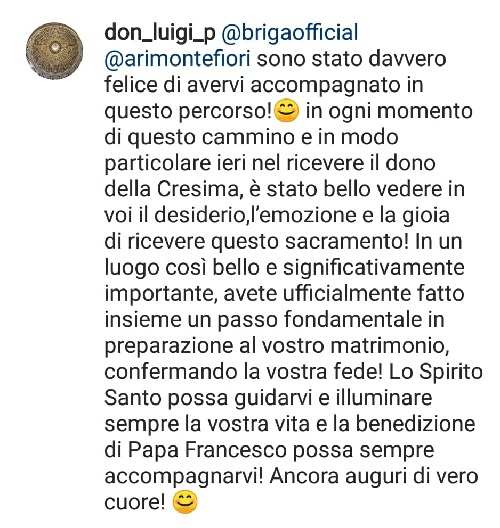 Briga e Arianna ricevono la Cresima