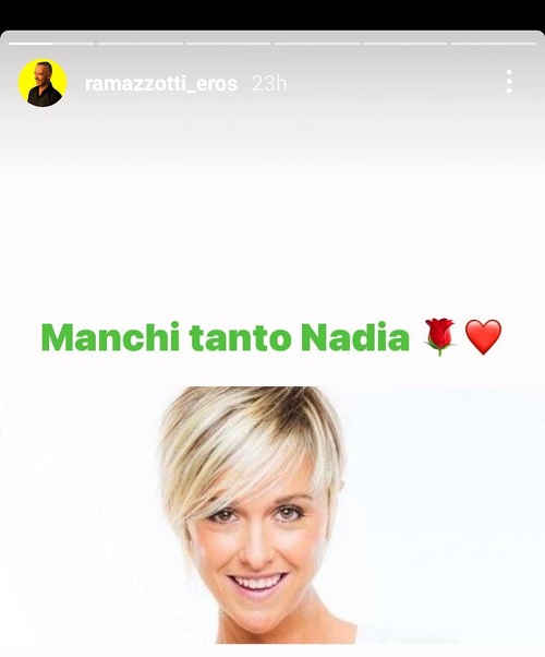 Ramazzotti commemora Nadia