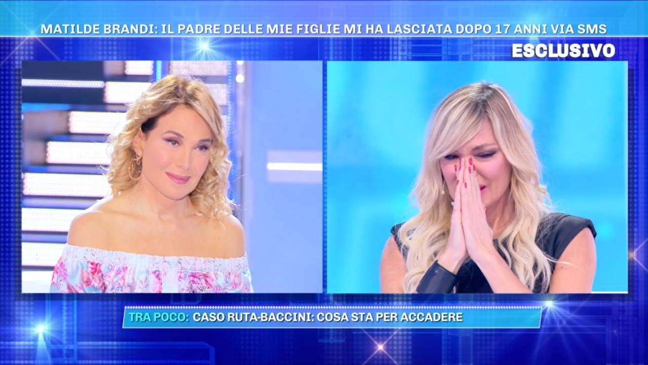 Matilde Brandi in lacrime