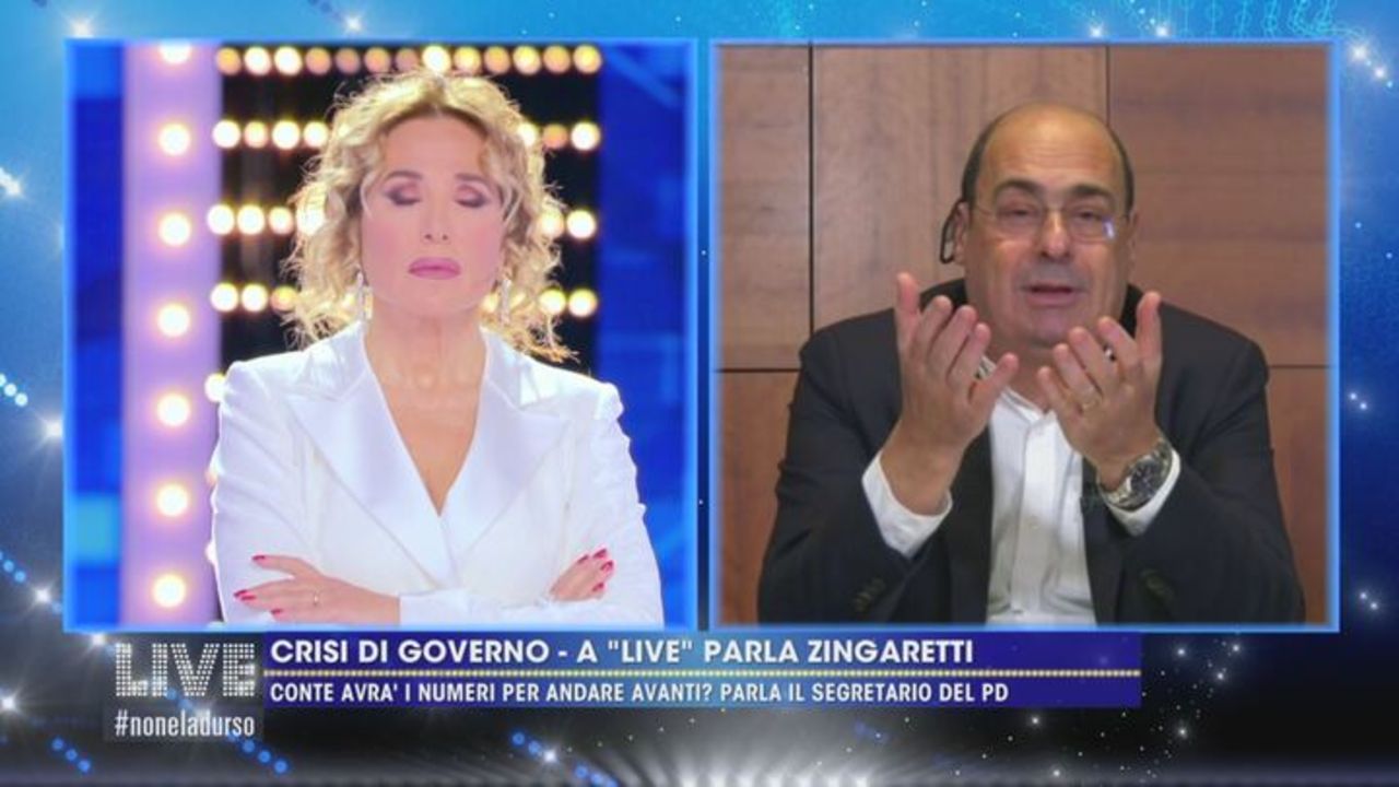 zingaretti difende barbara d'urso