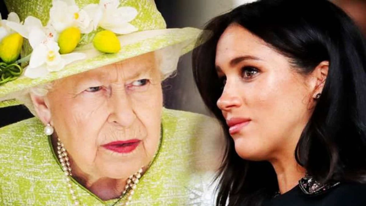 meghan markle e la regina elisabetta, collage