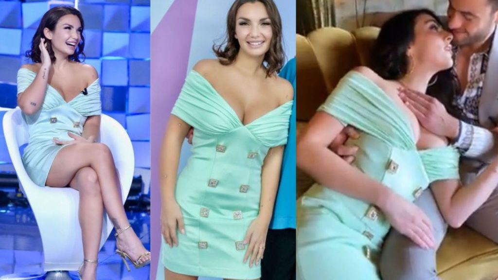 Giulia Salemi e Elettra con lo stesso vestito verde acqua: marca e prezzo