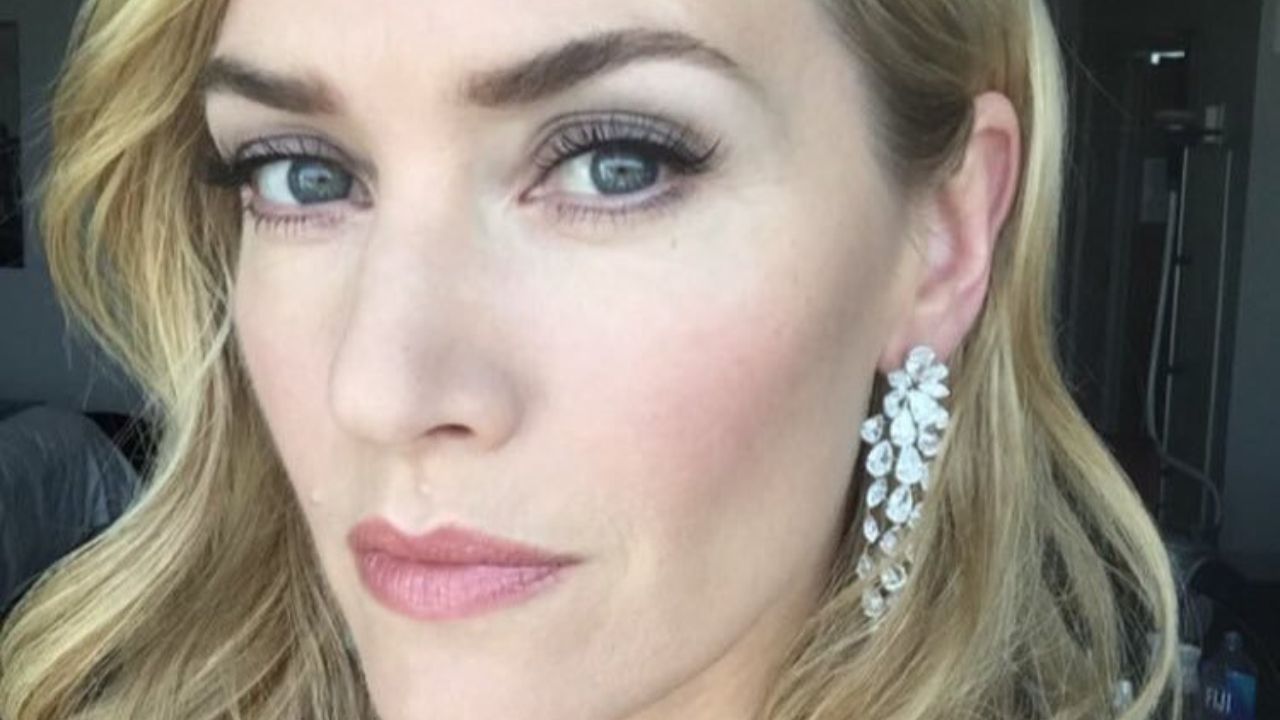 kate winslet, capelli mossi selfie