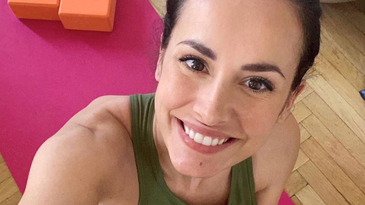 michela coppa, selfie durante allenamento