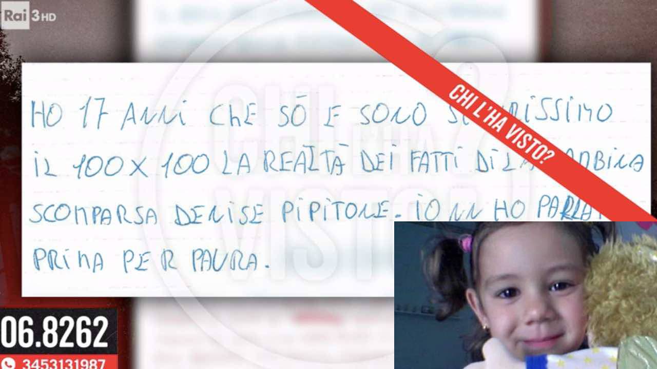 Denise Pipitone lettera contenuto