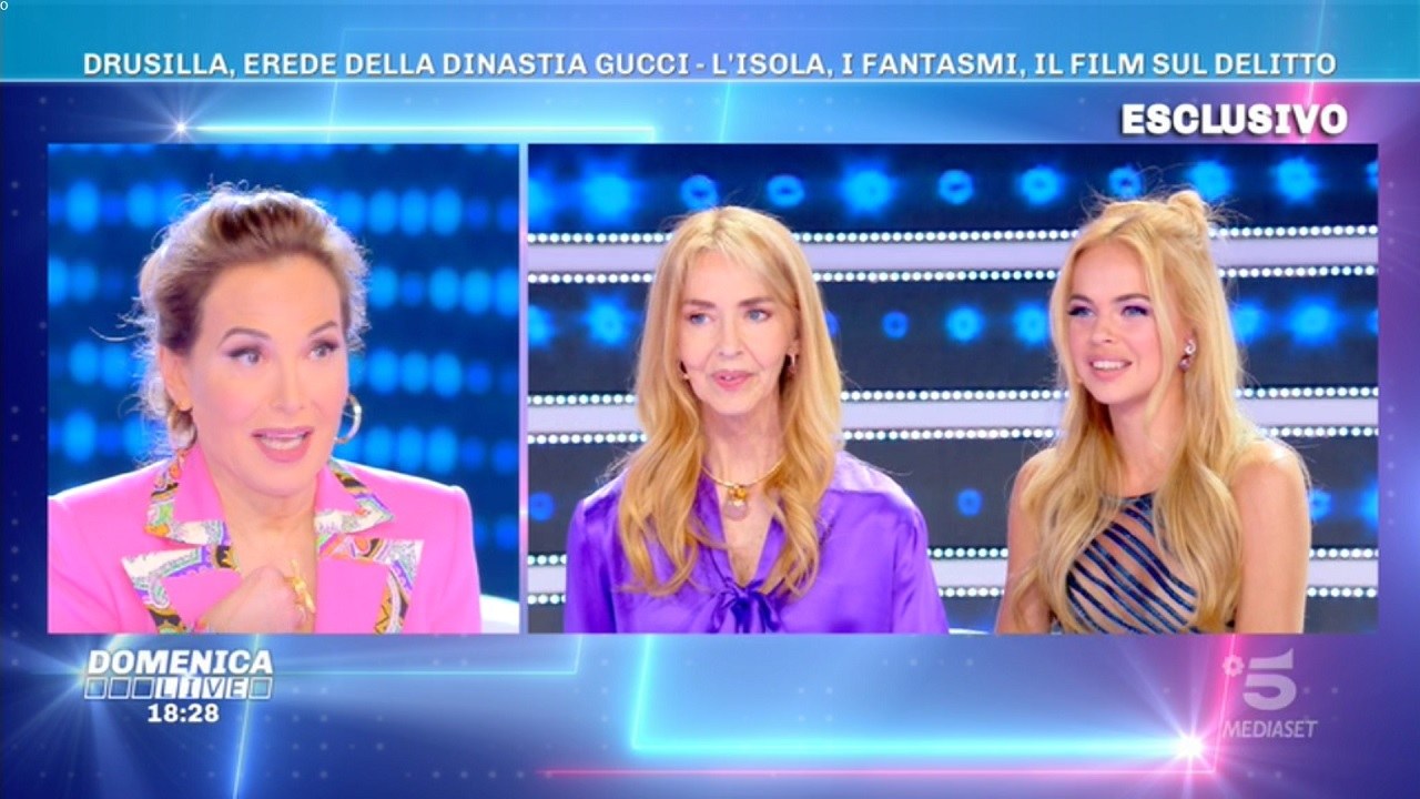 d'Urso e Drusilla Gucci a Live