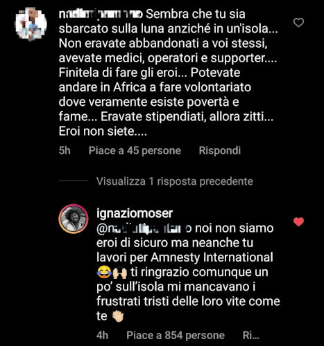 ignazio moser critica zitti non siete eroi