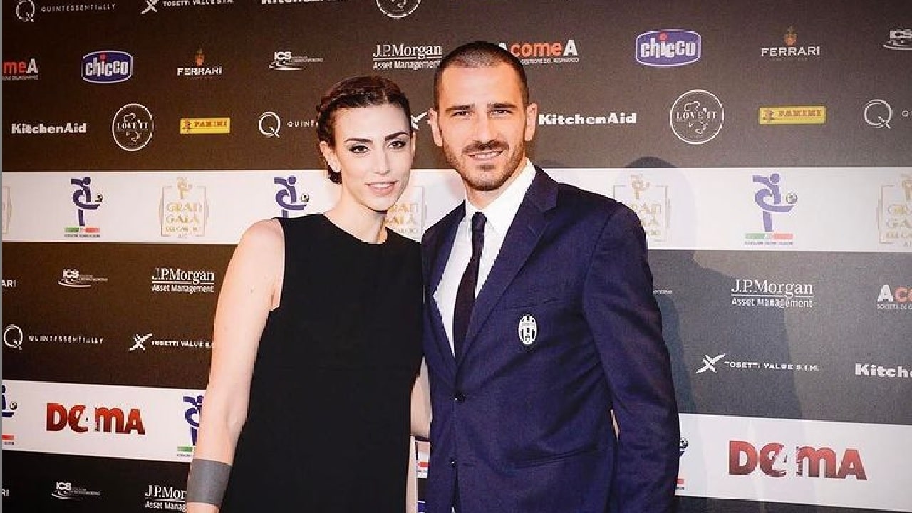 Bonucci e la moglie, foto