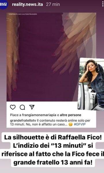 GF Vip Raffaella FIco Oggi