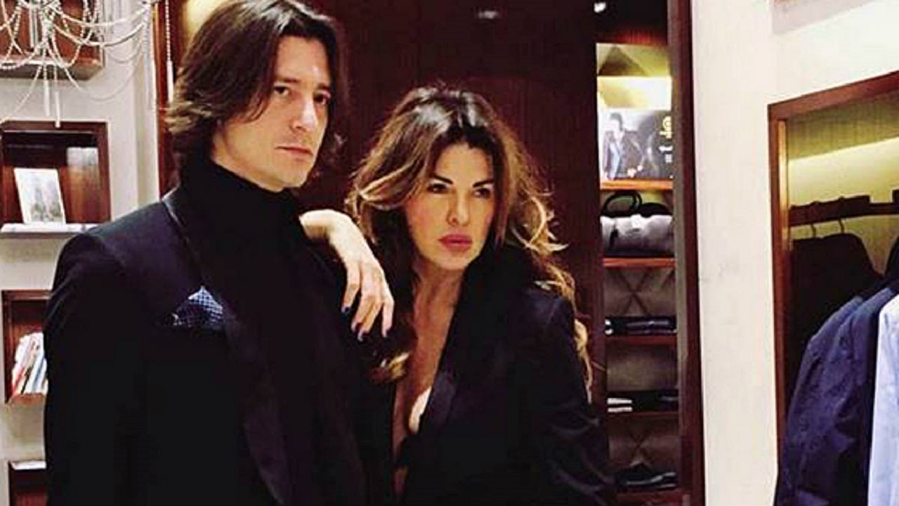 Alba Parietti e Francesco Oppini padre
