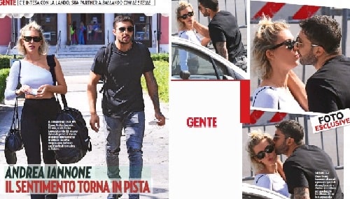 Iannone e Lucrezia Lando bacio