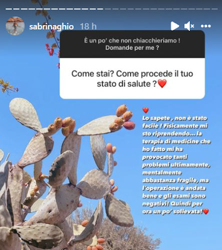 sabrina ghio come sta oggi