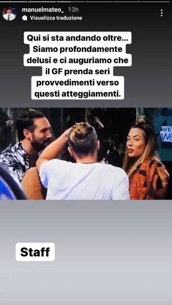 Staff di Manuel Bortuzzo su Instagram