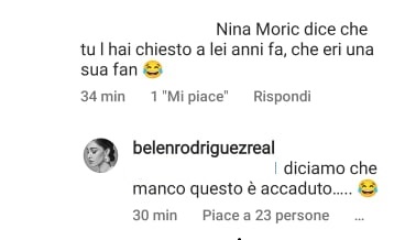 Belen rompe il silenzio su Nina Moric