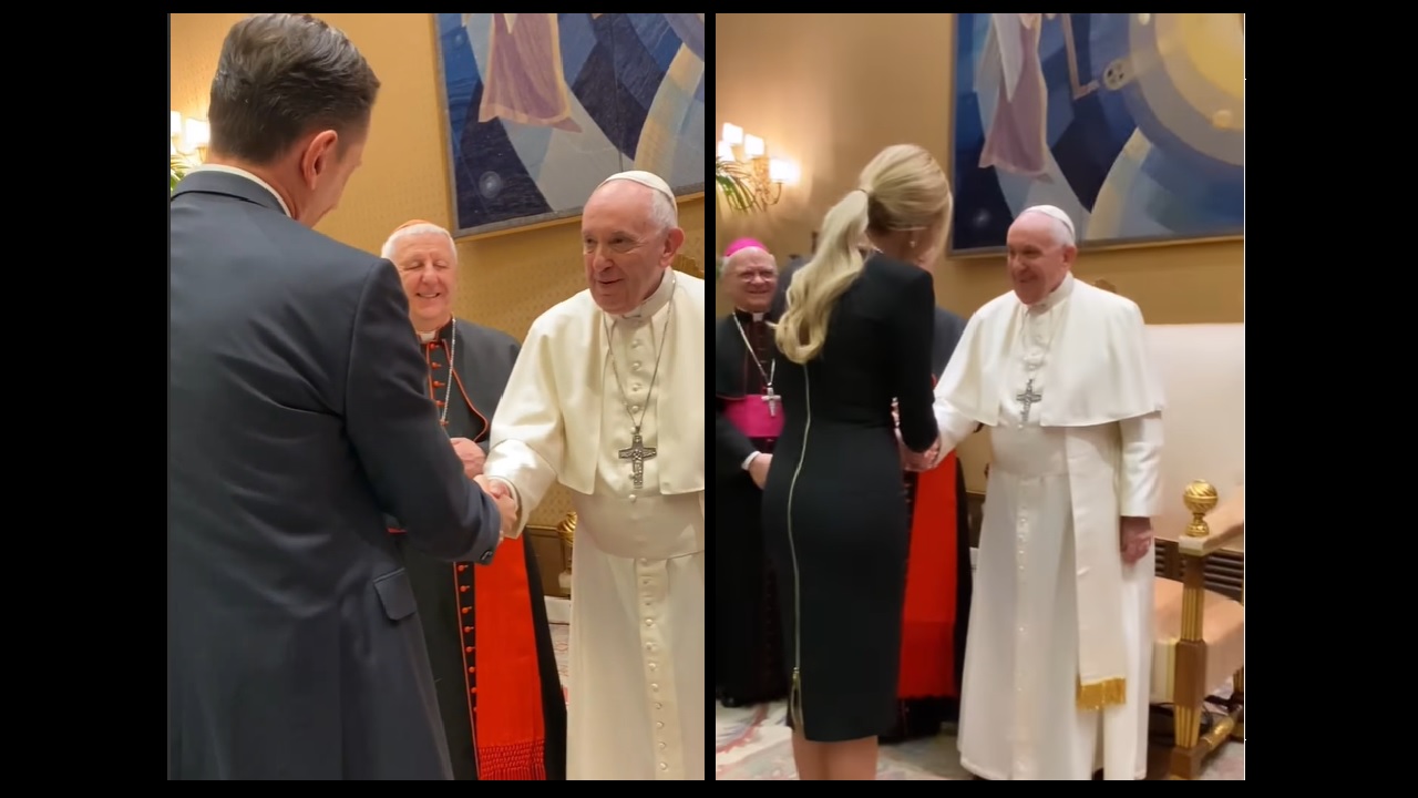 Federica Panicucci e Bergoglio