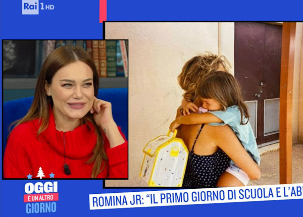 romina carrisi in braccio a ylenia