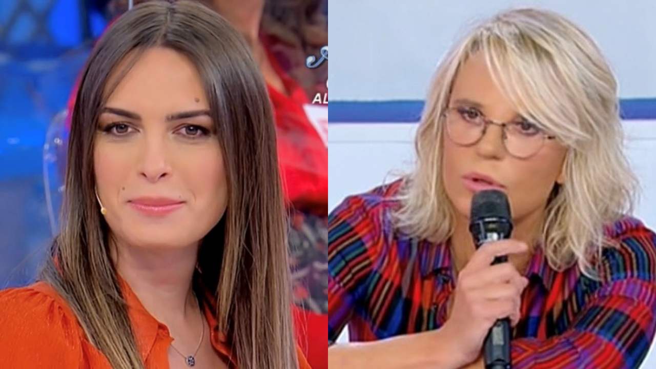 ued, maria de filippi e andrea nicole in studio