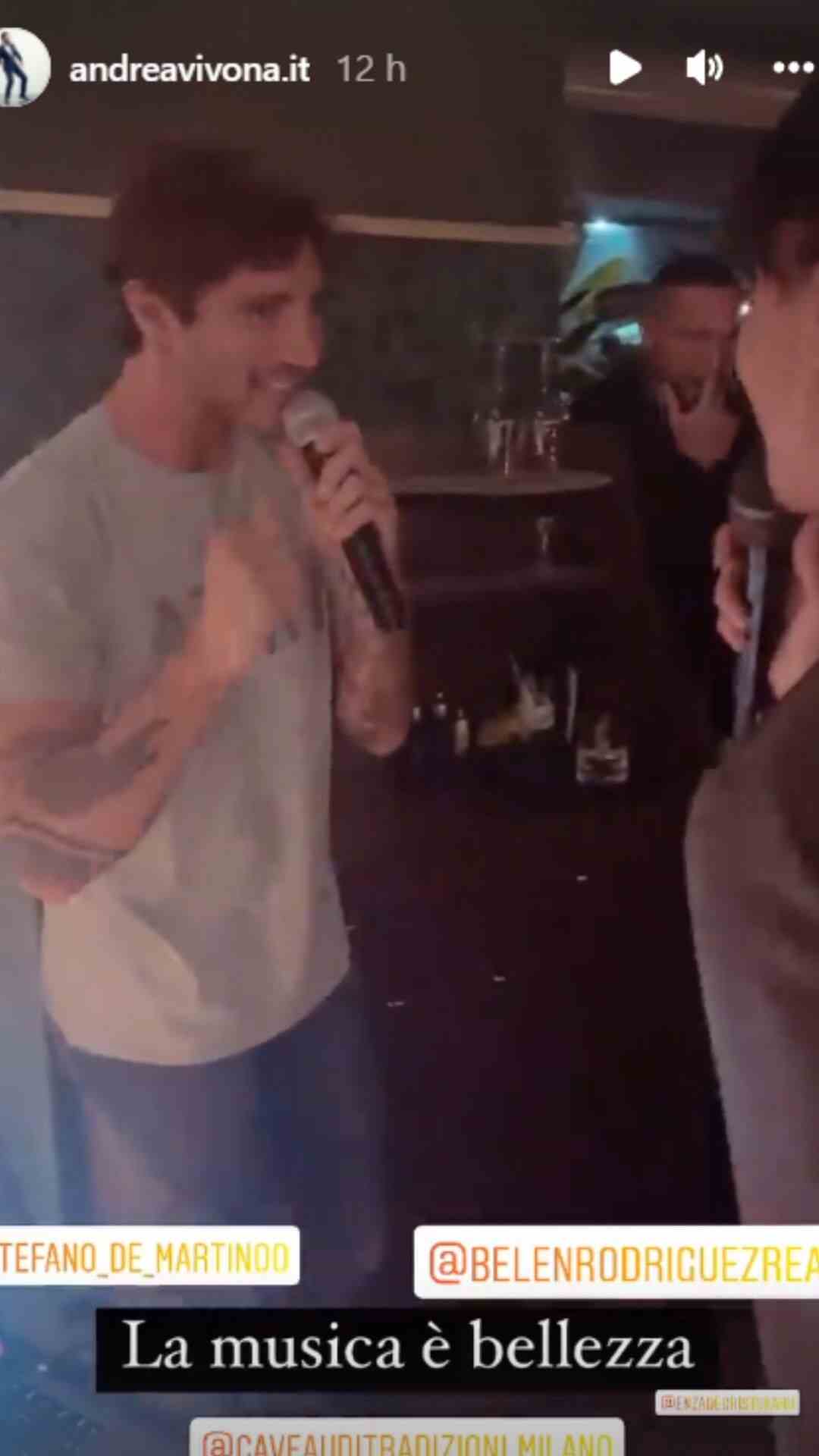 Stefano De Martino Belen Rodriguez karaoke