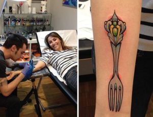 tatuaggio forchetta benedetta parodi