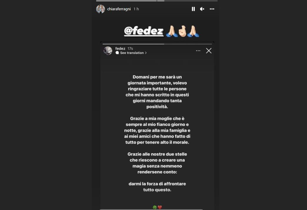 Stories Malattia Fedez