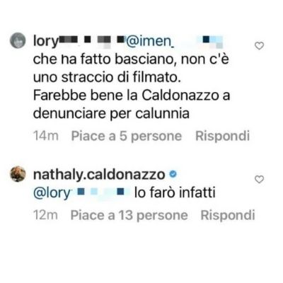 Nathaly Caldonazzo commento Basciano