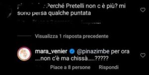 pierpaolo-pretelli-mara-venier-commento-instagram