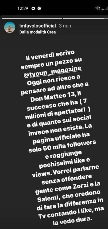 Favoloso commenta Don Matteo