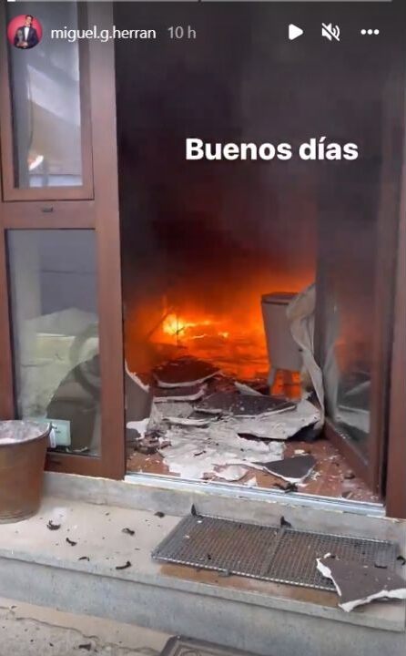 Miguel Herran incendio in casa