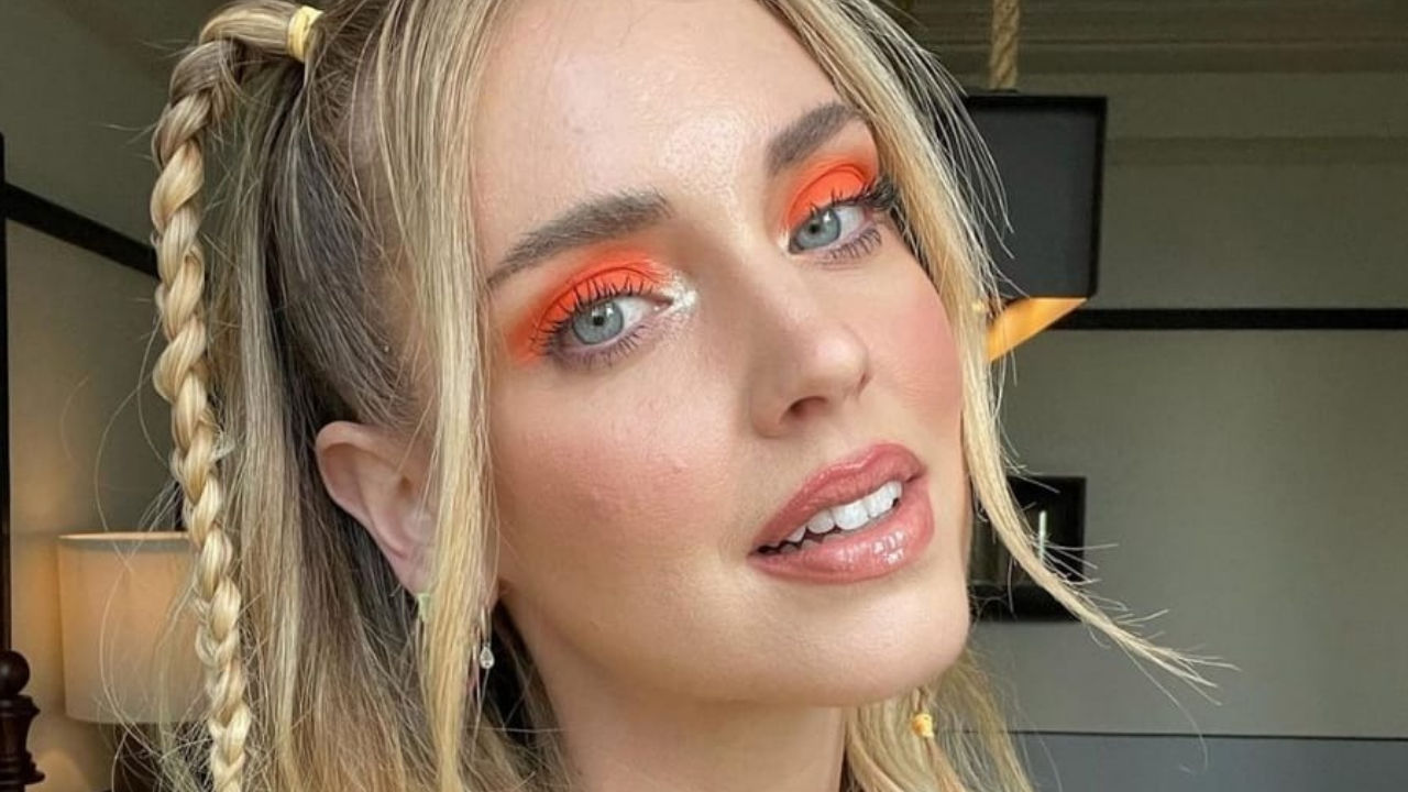 chiara ferragni ombretto arancione