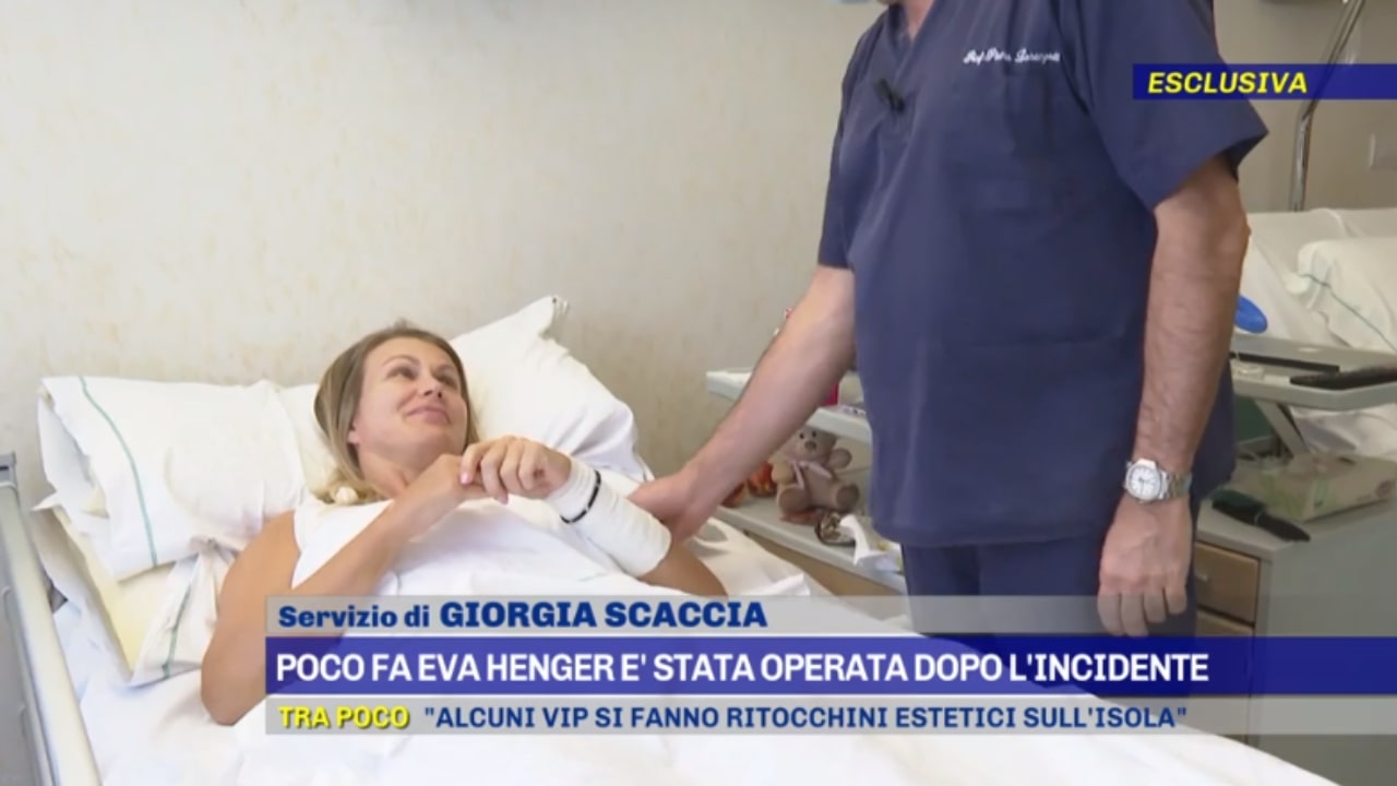 eva henger ancora in ospedale