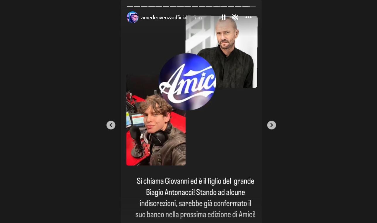 Biagio Antonacci, figlio ad Amici