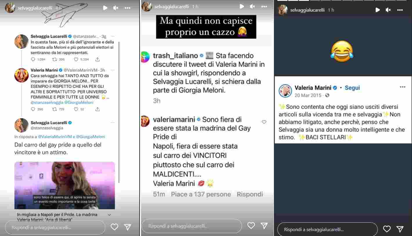 Lucarelli contro valeria marini