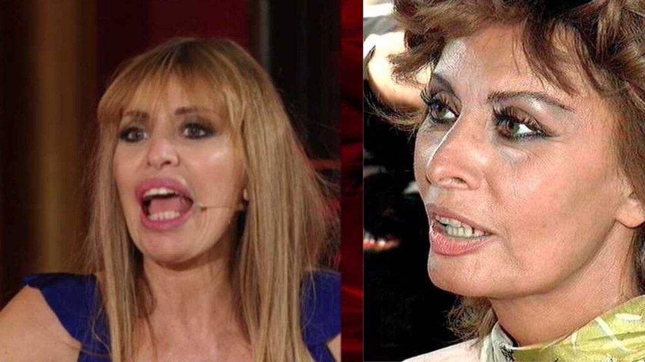 alessandra mussolini e sophia loren tale e quale