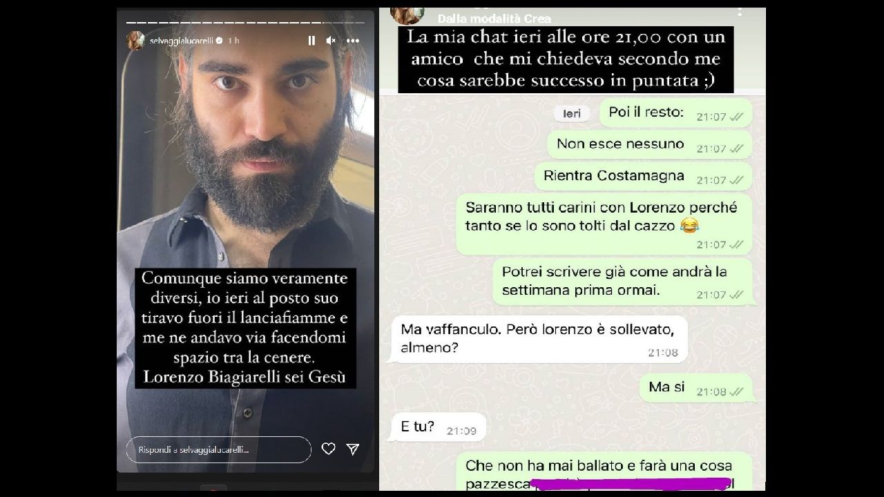 Lucarelli e la chat con l'amico