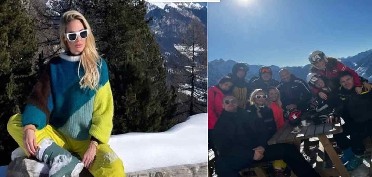 Ilary Blasi e Bastian in montagna