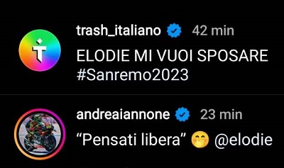 Commento Iannone al post di Trash