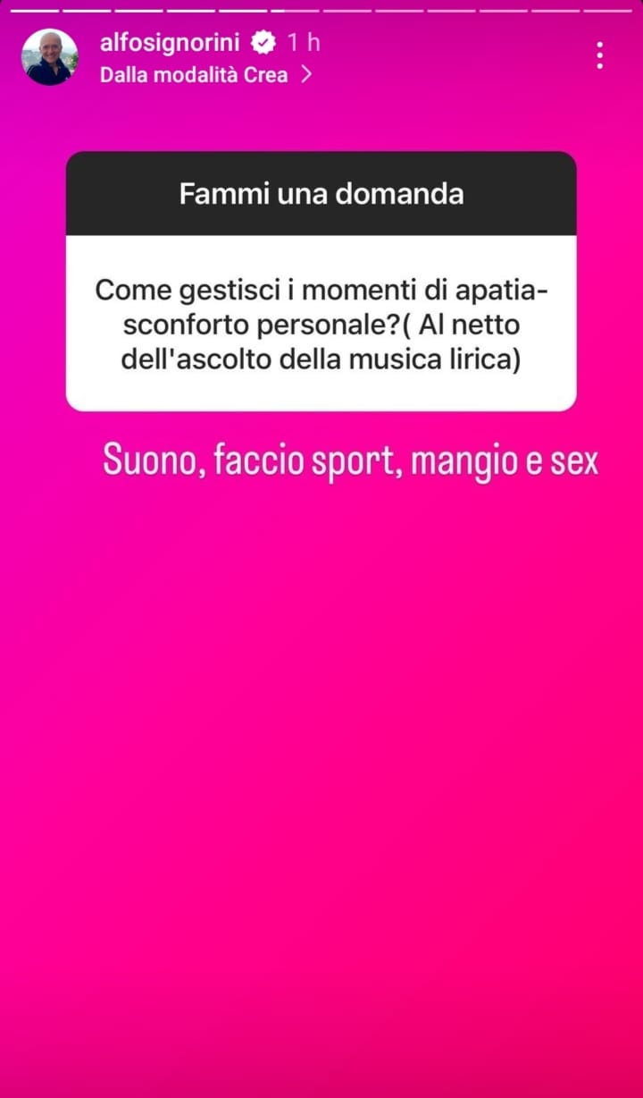 signorini - instagram - vita privata