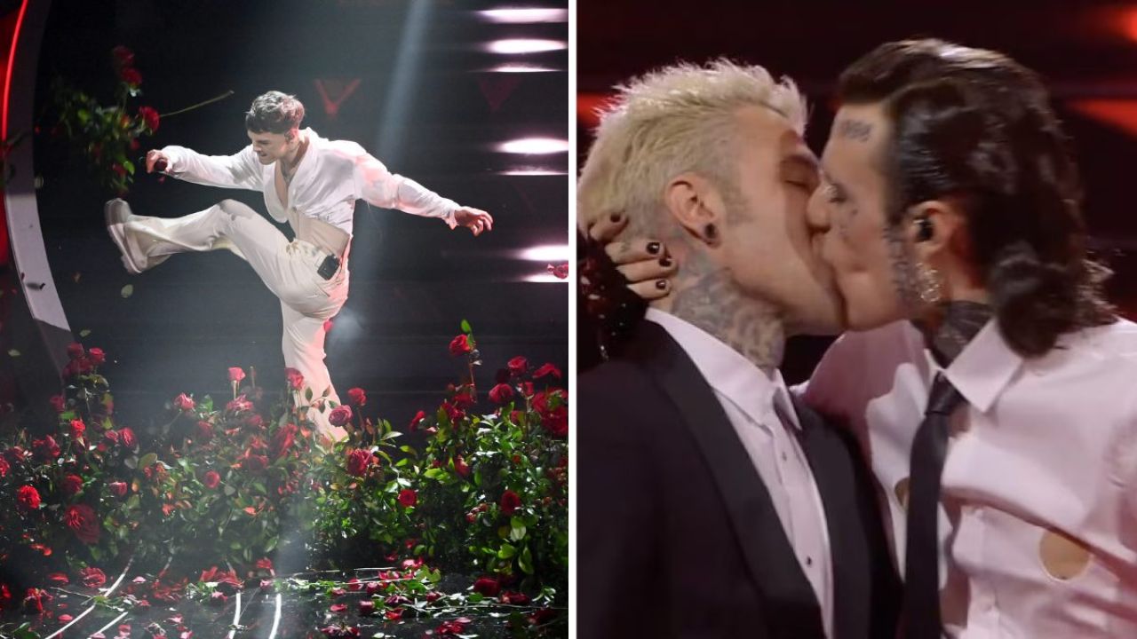 sanremo 2023 fedez blanco rosa chemical