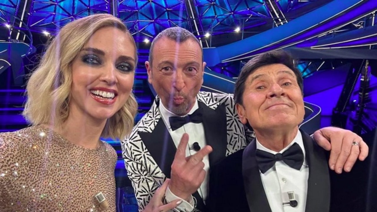 Gianni Morandi e Chiara Ferragni a Sanremo