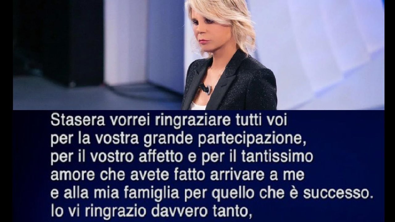 Maria De Filippi la lettera post lutto di Costanzo