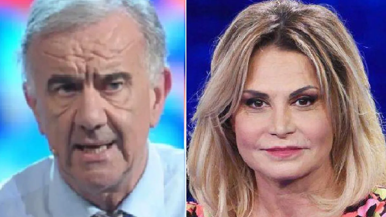 Gene Gnocchi e Simona Ventura in primo piano a Citofonare Rai2