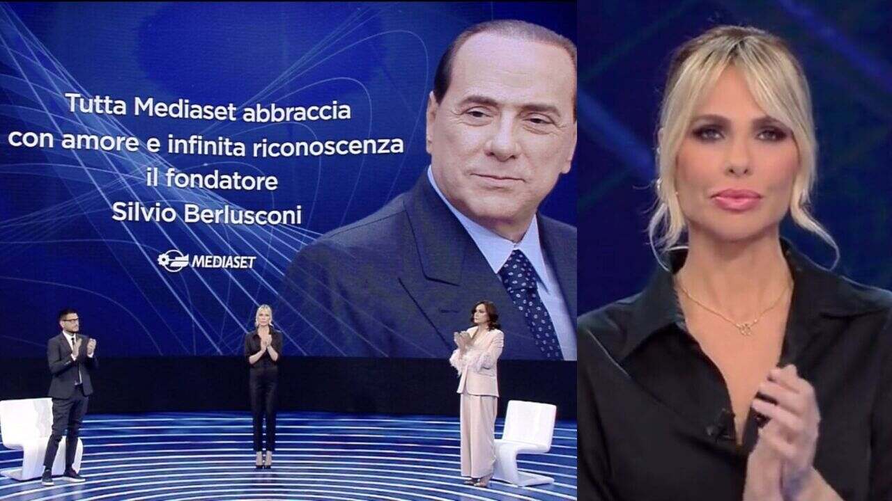 isola dei famosi, ilary blasi omaggia berlusconi