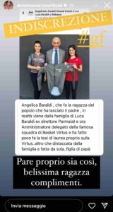 grande fratello, segnalazione su angelica baraldi