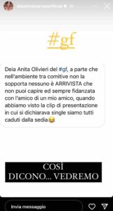 grande fratello, segnalazione su anita olivieri