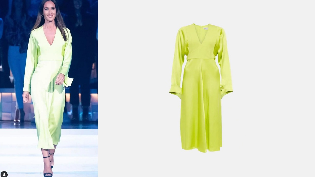 Silvia Toffanin abito verde lime