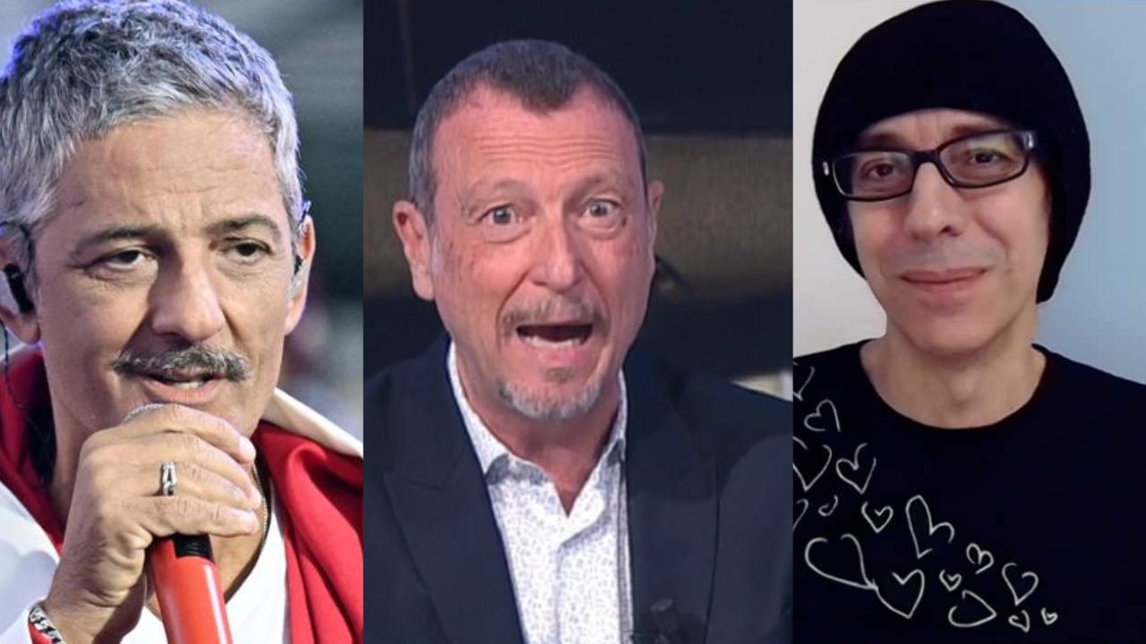 sanremo 2023, amadeus, allevi e fiorello al tg1