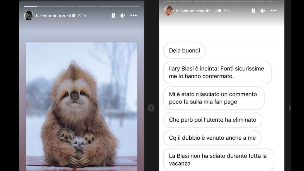 Blasi e Belen voci di gravidanza