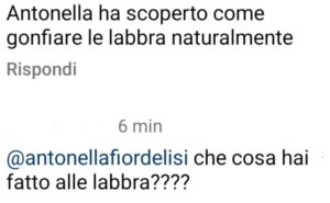 I commenti alle labbra di Antonella Fiordelisi a Pechino Express