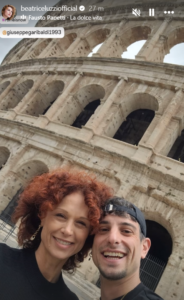 Beatrice Luzzi e Giuseppe Garibaldi in giro per Roma